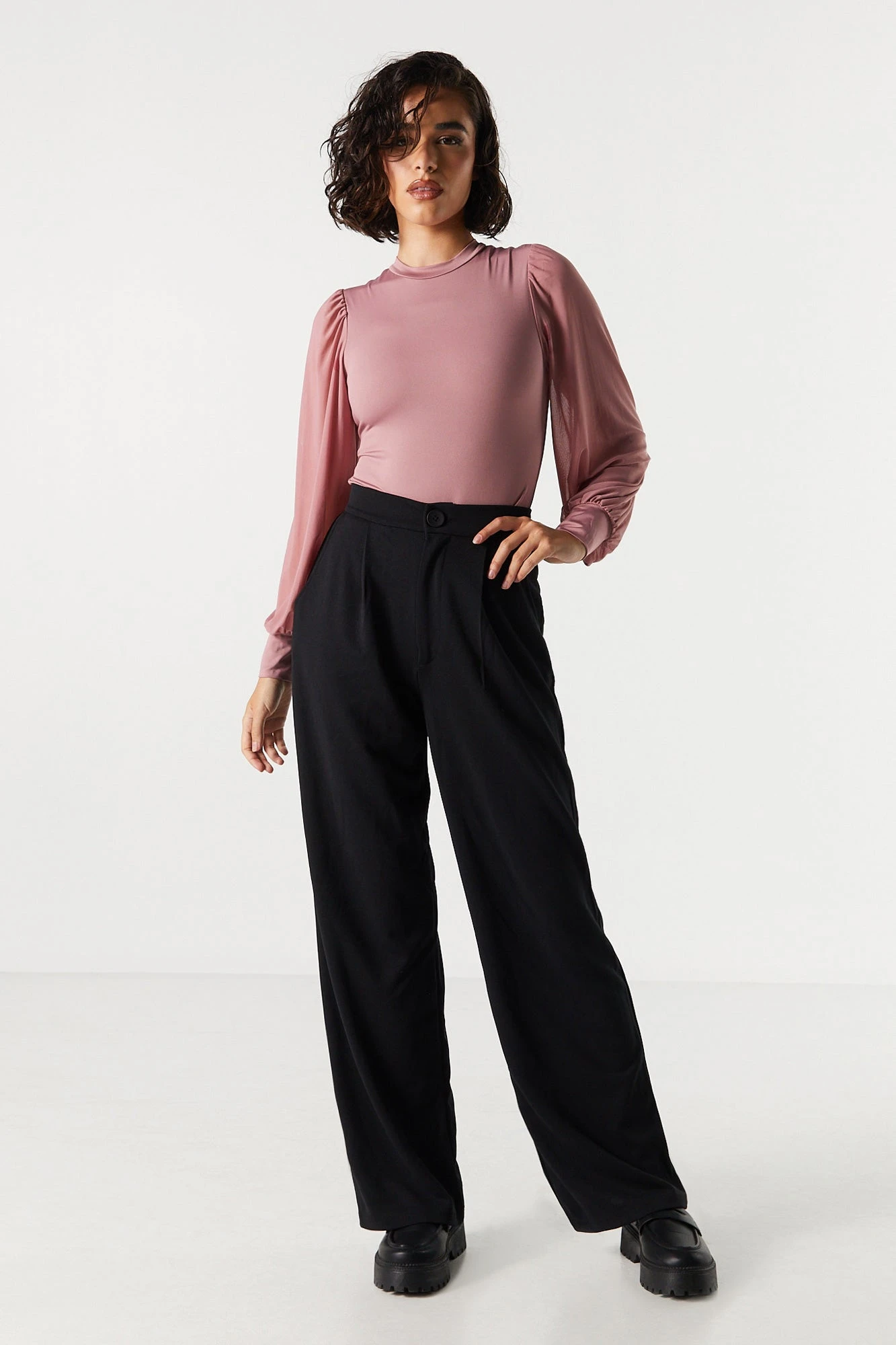 Contour Mesh Sleeve Bodysuit - Image 15