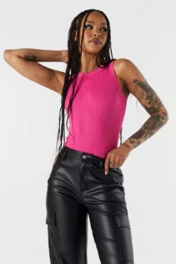 Seamless Ribbed Crewneck Bodysuit